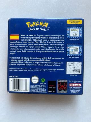 Pokémon Edición Azul Game Boy 100% Original.