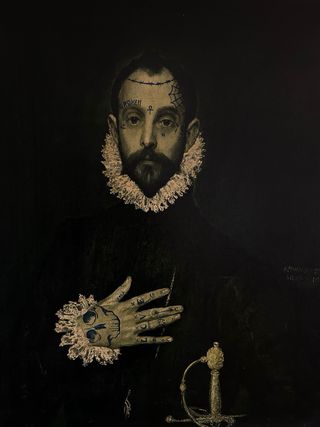 Cuadro grande retrato vintage