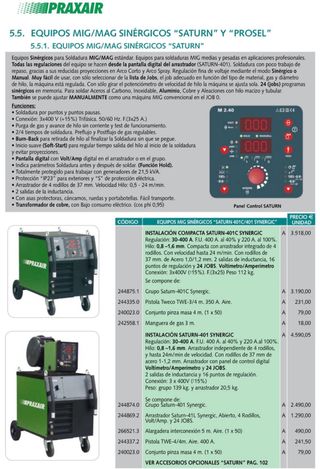 Maquina soldar sinergica PRAXAIR 401 🇩🇪