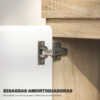 Mesa TV 2 Puertas Madera y Blanca