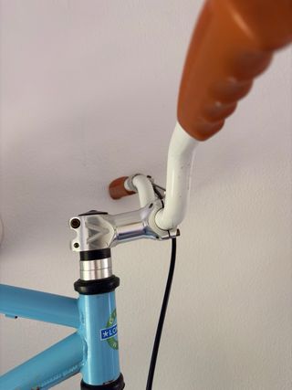 Bicicleta Fixie Green Way Azul/Naranja