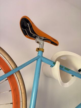 Bicicleta Fixie Green Way Azul/Naranja