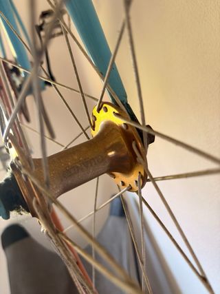 Bicicleta Fixie Green Way Azul/Naranja