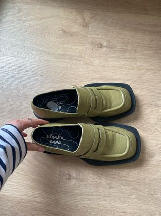 Mocasines Ulanka polipiel verde nuevos