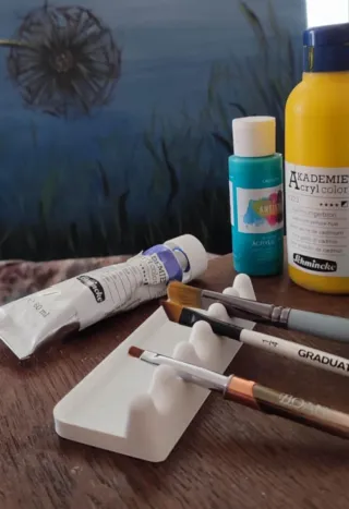 Sujetapinceles blanco