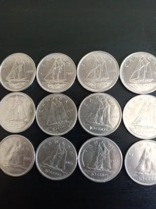Serie monete da 10 centesimi Canada