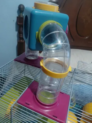 Jaula para hámster con túneles y accesorios