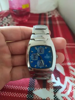 Reloj Calypso Multifunción Azul y Plata funcional