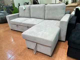 Sofá cama matrimonial beige/gris