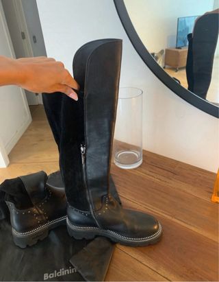 Botas altas Baldinini negras con tachuelas