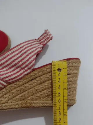 Sandalias mujer rojas y blancas numero 40