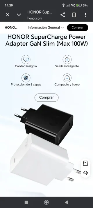 Honor 400 Pro 5G.Negro, cargador 100w,todo precint