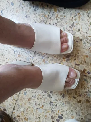 Zapato tacón plataforma blanco Bossanova