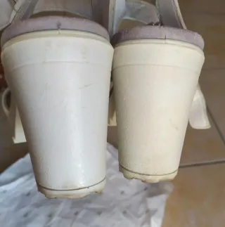 Sandali donna pelle argento e bianchi