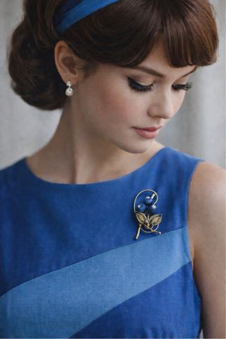 Spilla vintage filigrana con ribes anni 50 60