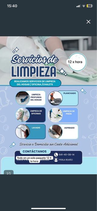 Servicio de limpieza