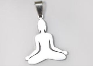 Collar Amuleto Acero Inoxidable Buda