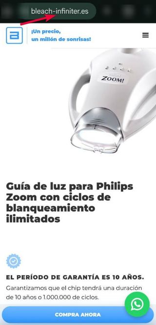 Guía de luz para lámpara dental de blanqueamiento