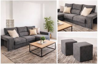 Sofá modular Oscar gris tela