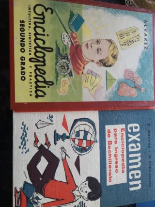 2 Libros Escolares Antiguos: Enciclopedia