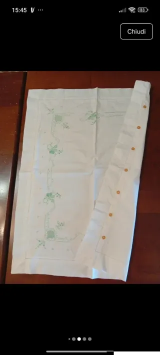 Nuovo, Balza lenzuolo e 2 federe ricamate