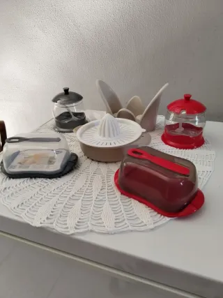 Set Utensili Cucina Rosso Trasparente