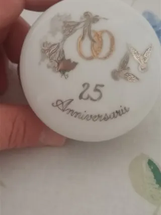 Bomboniera Porcellana Limoges 25° Anniversario
