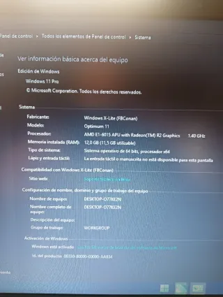 Portátil HP AMD 12GB RAM 500GB HDD