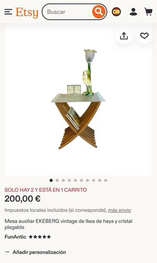 Mesita auxiliar ikea EKEBERG