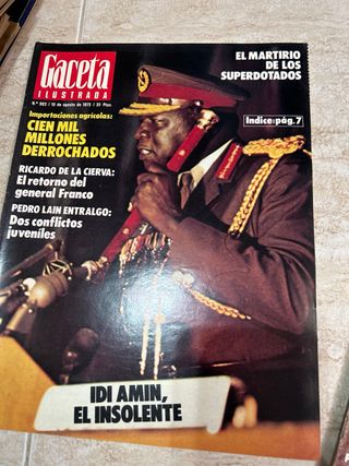 Lote de 10 revistas Gaceta ilustrada 1975
