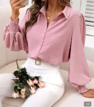 Camisa Lune manga abullonada talla única