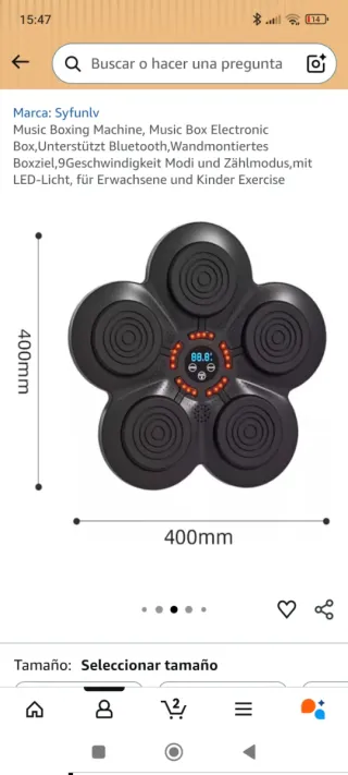 Alfombrilla de boxeo musical electrónica