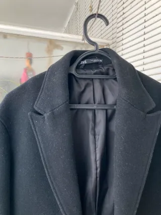 Abrigo largo Zara Man Negro