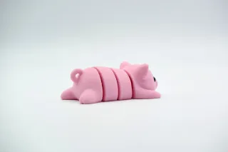 Cerdo articulado rosa