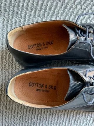 Mocassini uomo COTTON & SILK pelle blu