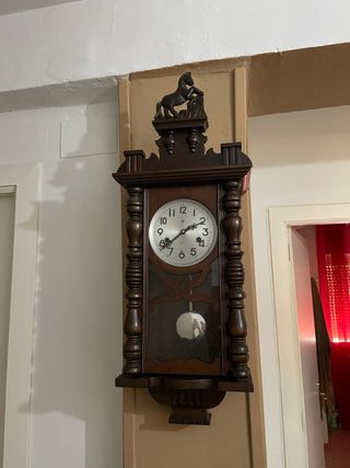 Reloj de péndulo antiguo Polaris madera