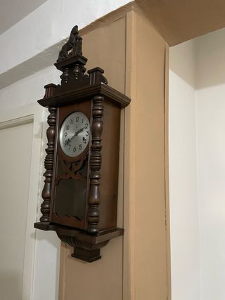 Reloj de péndulo antiguo Polaris madera