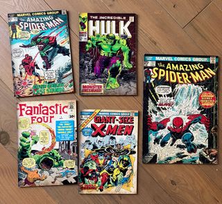 Lote 5 Pósters Marvel estilo vintage en PVC