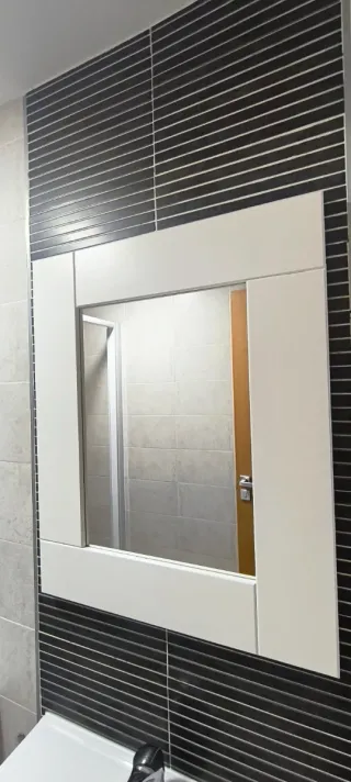 Mueble de baño madera maciza + espejo