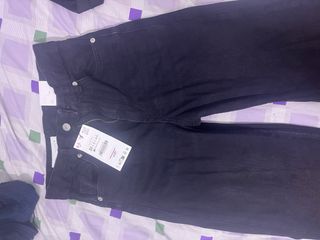 Pantalón Zara Wide Leg Negro Talla 32