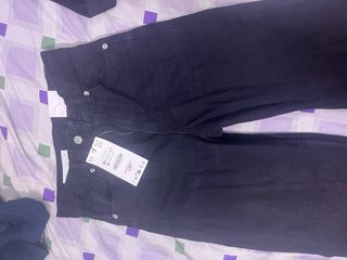 Pantalón Zara Wide Leg Negro Talla 32