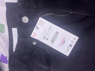 Pantalón Zara Wide Leg Negro Talla 32