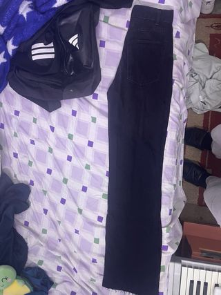 Pantalón Zara Wide Leg Negro Talla 32