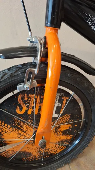 Bicicleta infantil Adventure 16 pulgadas Negra/Nar