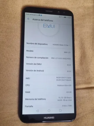 Huawei Mate 10Lite Negro