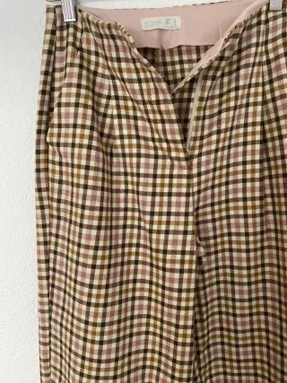 Pantalón de pinzas cuadros Primark 36