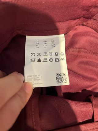 Pantalón Vestir BOSS Hugo Boss Guinda