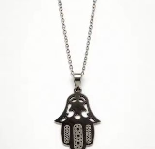 Collar Acero Inoxidable Amuleto Hamsa