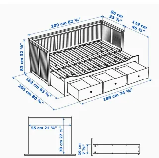 Cama nido Ikea Hemnes con cajones