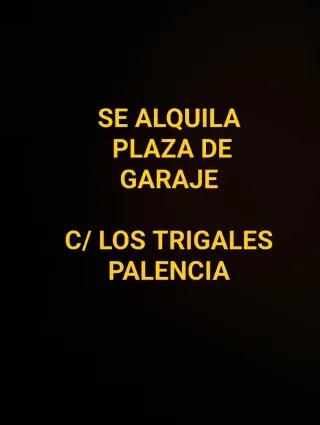 Alquiler de plaza de garaje